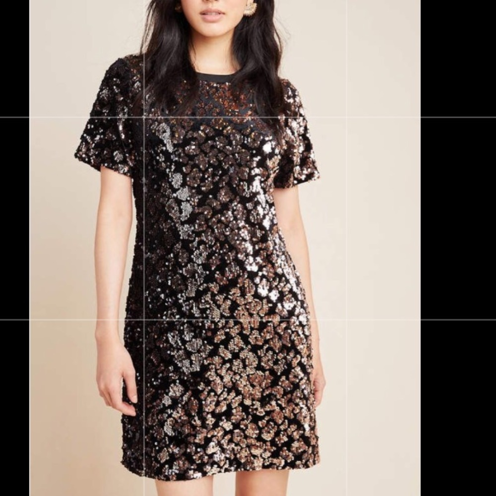 Anthropologie ANDI SEQUINED TEE DRESS